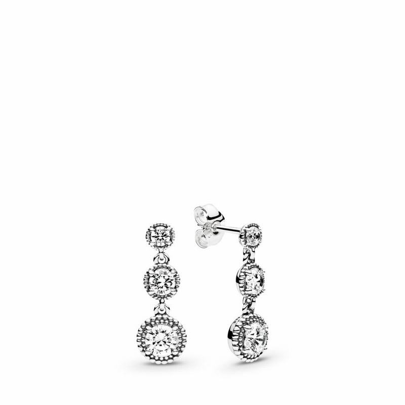 Pandora Australia Eternal Elegance Drop Earrings - Sterling Silver | IASJKW850